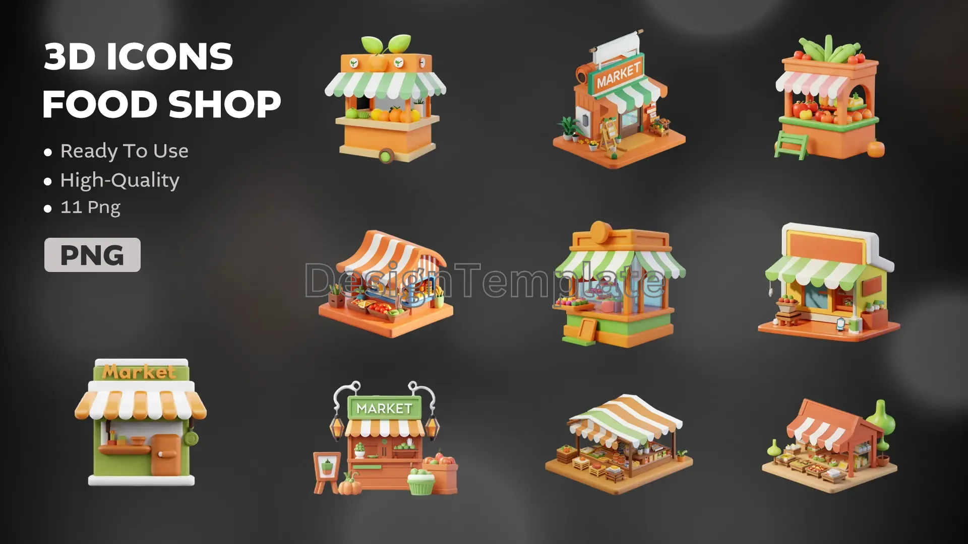Culinary Creations Food Icon 3D Elements Collection